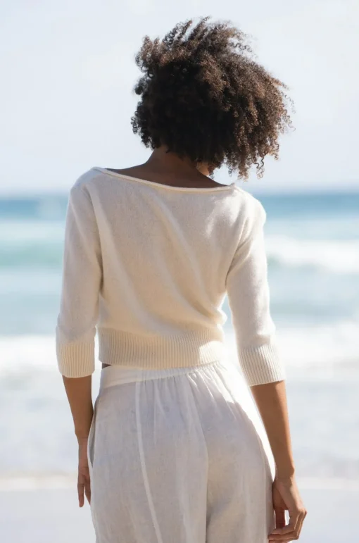 Jade Cashmere Cardigan Ivory