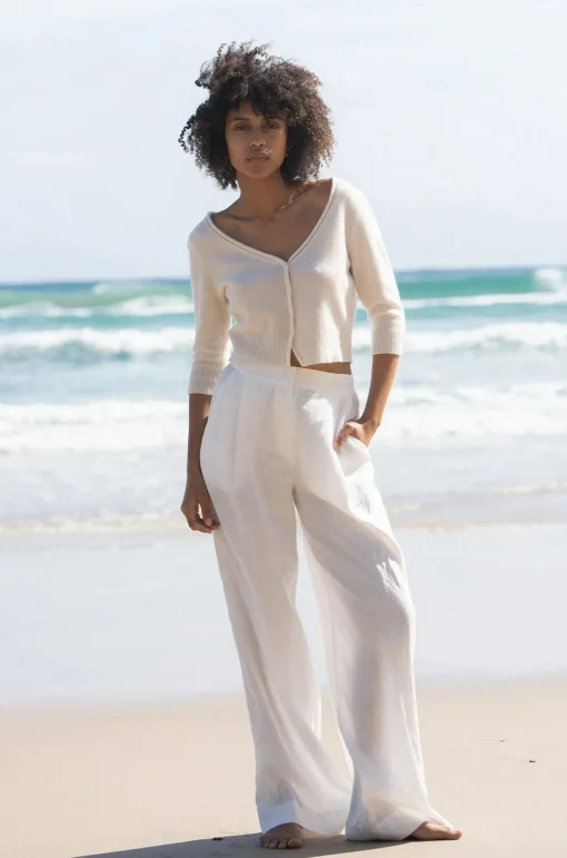 Jade Cashmere Cardigan Ivory