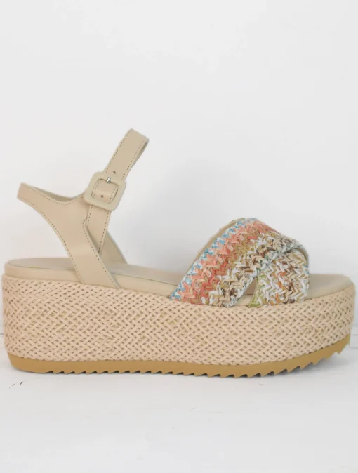 Jaipur Raffia Sandal Pastel Crush