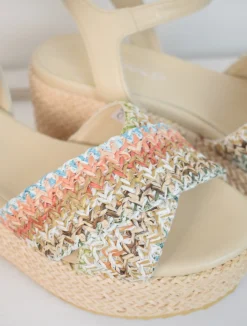 Jaipur Raffia Sandal Pastel Crush
