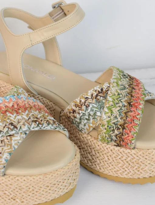 Jaipur Raffia Sandal Pastel Crush
