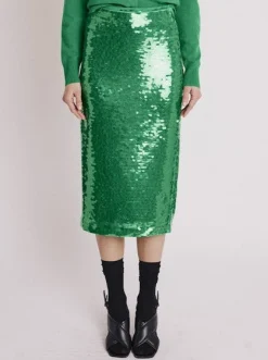 Jamyla Green Sequin Skirt