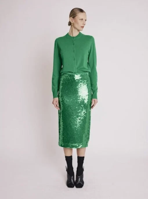 Jamyla Green Sequin Skirt