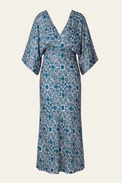 Juno V-Neck Satin Midi Dress