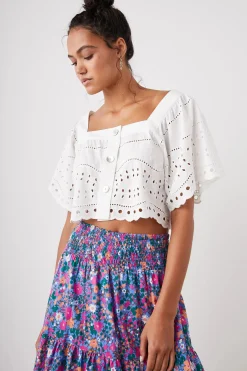 Kit Top White Eyelet