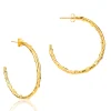 Large Volcano Hoop Earrings Gold