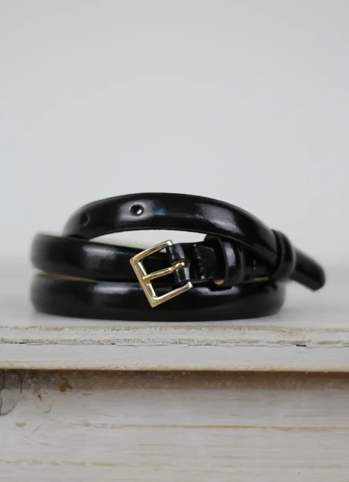 Leather Belt Black Patent