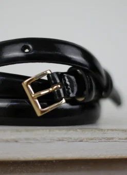 Leather Belt Black Patent
