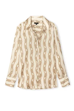 Ledger Shirt Ivory Gold Link