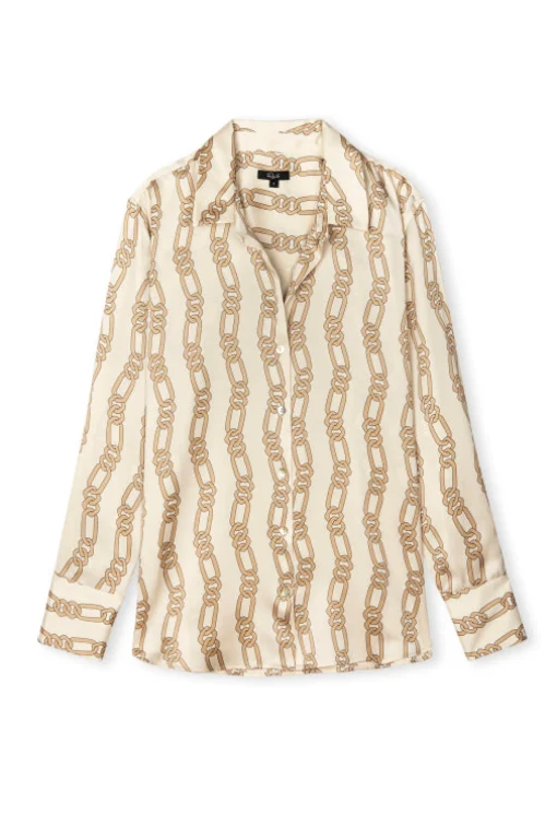 Ledger Shirt Ivory Gold Link
