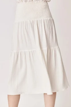 Leia Midi Skirt White
