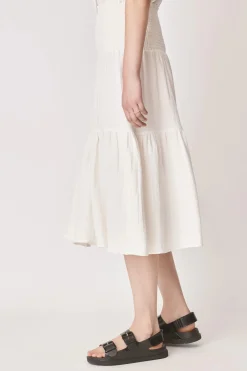 Leia Midi Skirt White