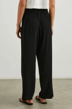 Leon Crop Pant Black Gauze