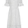 London Dress White Jaquard
