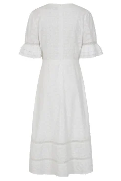 London Dress White Jaquard