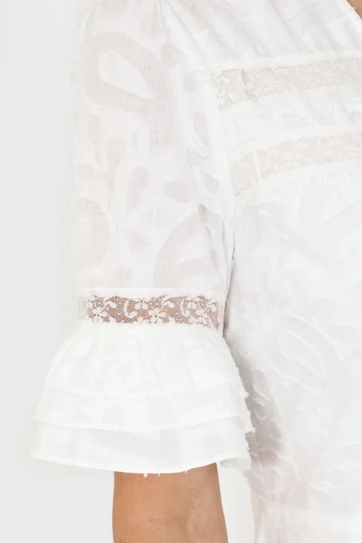London Dress White Jaquard