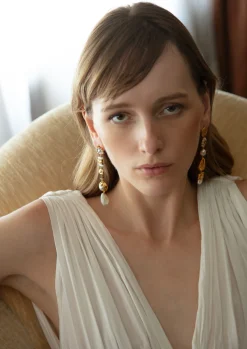Long Mismatched Earrings With Pearls & Seashells