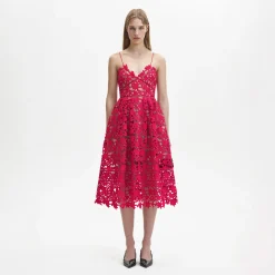 Magenta Azaelea Lace Dress