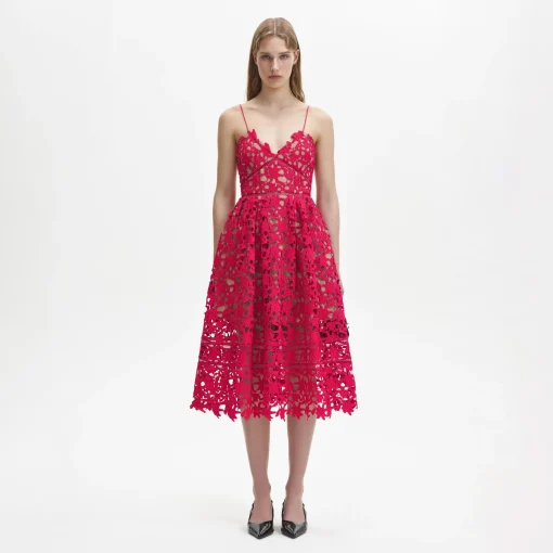 Magenta Azaelea Lace Dress