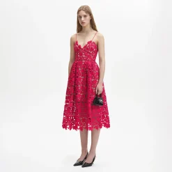 Magenta Azaelea Lace Dress