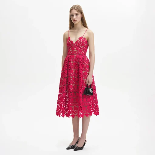 Magenta Azaelea Lace Dress