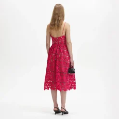 Magenta Azaelea Lace Dress