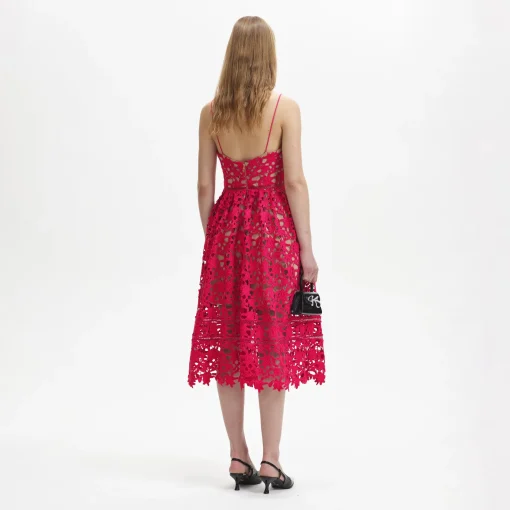 Magenta Azaelea Lace Dress