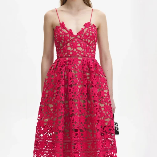 Magenta Azaelea Lace Dress