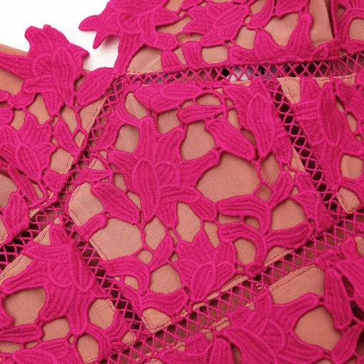 Magenta Azaelea Lace Dress