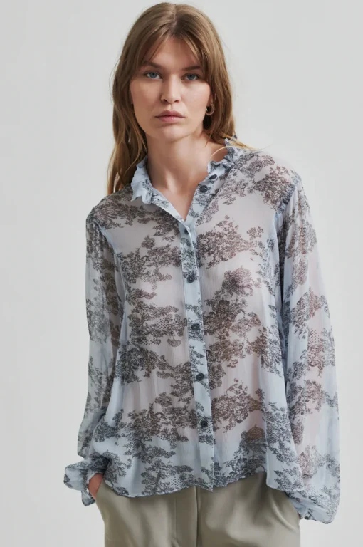 Maje Shirt Cashmere Blue