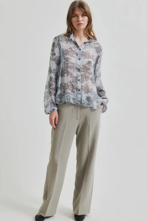 Maje Shirt Cashmere Blue