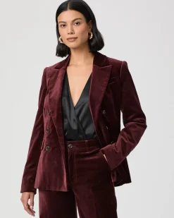 Malbec Blazer Dark Oxblood