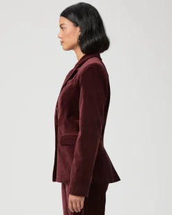 Malbec Blazer Dark Oxblood