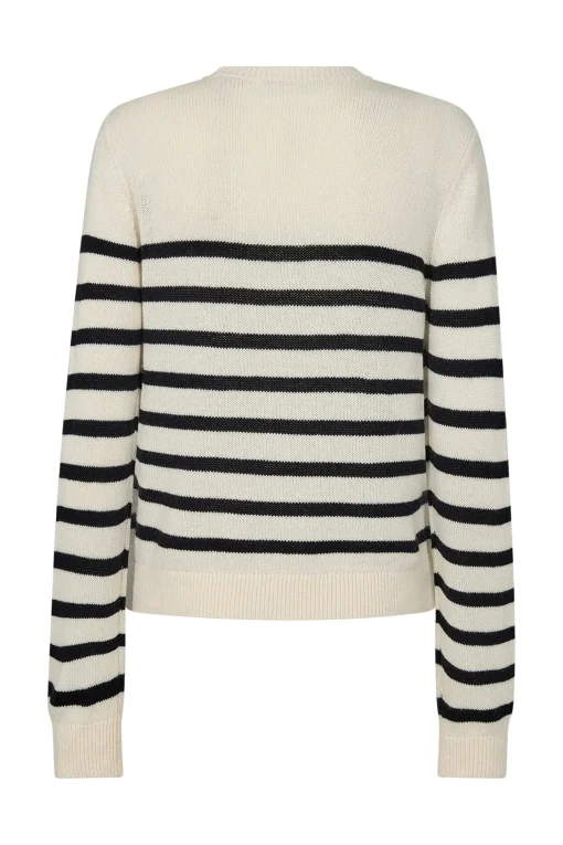 Manilla Stripe Knit Pearl / Navy