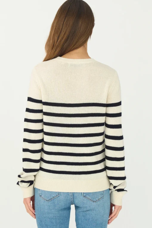 Manilla Stripe Knit Pearl / Navy