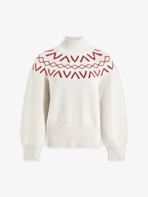 Marcie Fairisle Yoke Knit Silver Birch