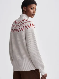 Marcie Fairisle Yoke Knit Silver Birch