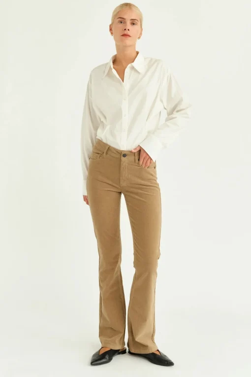 Marija Jeans Baby Cord Lead Brown
