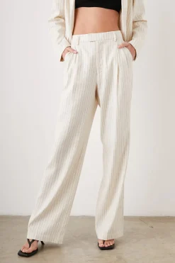 Marnie Trousers Ivory Pinstripe