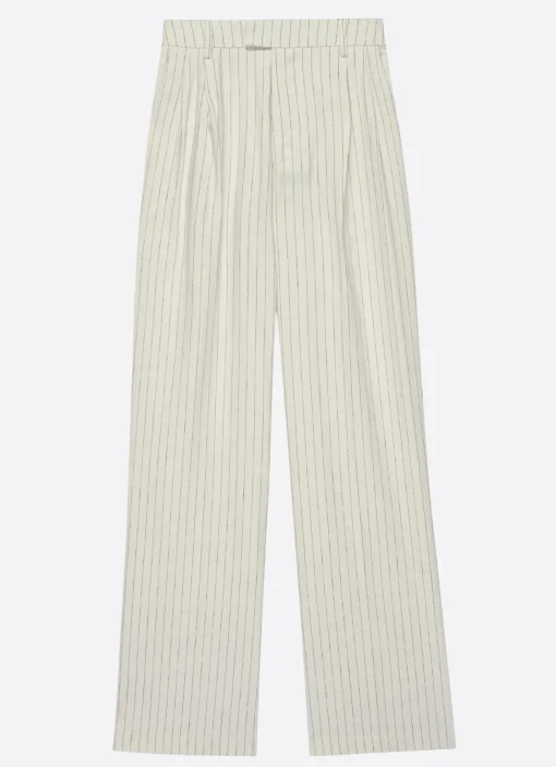 Marnie Trousers Ivory Pinstripe