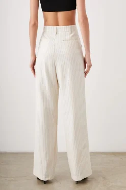 Marnie Trousers Ivory Pinstripe