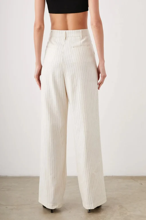 Marnie Trousers Ivory Pinstripe