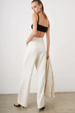 Marnie Trousers Ivory Pinstripe
