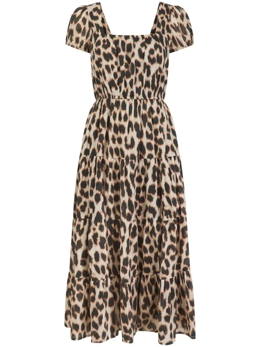 Martha Tiered Dress Leopard