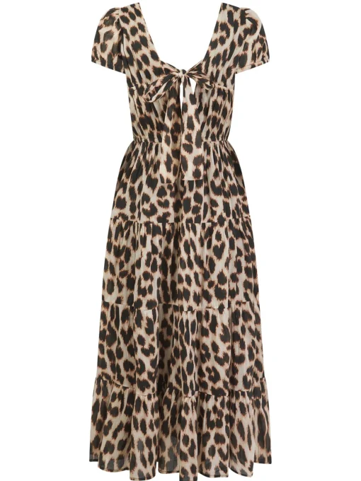 Martha Tiered Dress Leopard