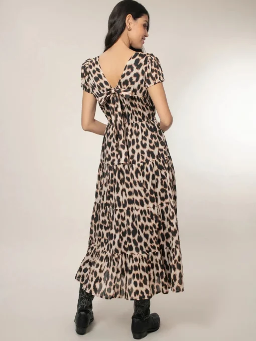 Martha Tiered Dress Leopard