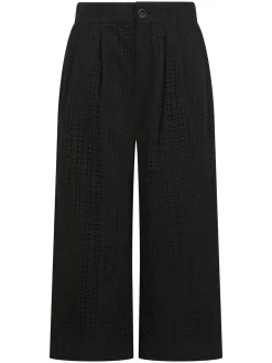 Marybeth Broderie Trousers Black