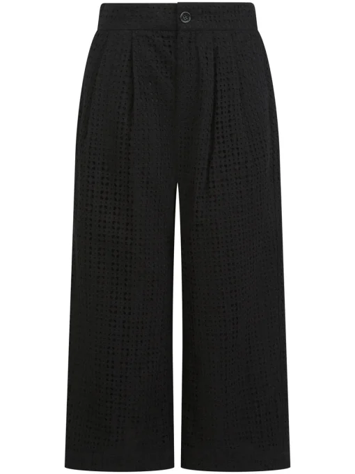 Marybeth Broderie Trousers Black