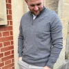 Max Half Zip Knit Grey
