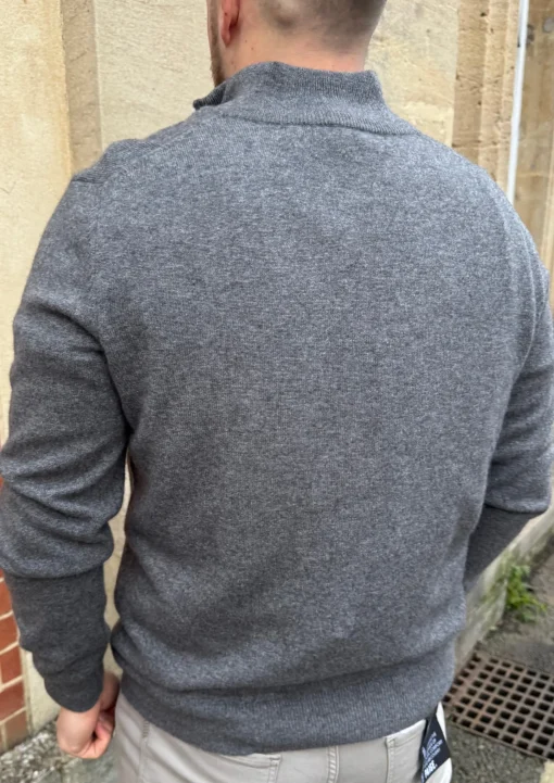 Max Half Zip Knit Grey